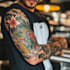 create sleeve tattoo design in geometric style