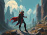do fantasy cyberpunk style character illustrations, landscapes,