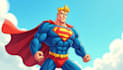 draw a male superhero cartoon character