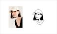 draw minimalist team avatars for startup website in notion style