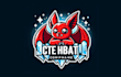 design ice bat red mascot logo with free source files