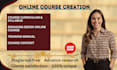 create lesson plan for online course content, course creation, training manual