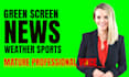 film a news report video with green screen
