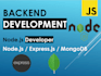 be your node js developer for backend and apis