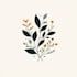design feminine hand drawn botanical boho logo