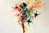 create printable digital oil painting abstract wall art