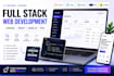 develop modern full stack websites using laravel react PHP node js