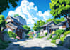 design 3d game background in maya, metaverse