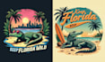 make mascot summer t shirt crocodile logo
