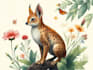 do digital illustrations of animals and botanic