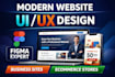 design modern figma business website, UI UX for business or ecommerce