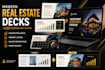 modern real estate presentations, and property listing slides