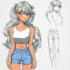 draw character sheet or reference sheet for your character
