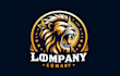 design creative roaring lion logo with satisfaction guaranteed