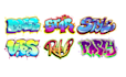 create graffiti font logo and illustration
