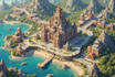 design map illustration isometric map, event or city map