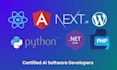 ai software developer full stack web developer for web application in python
