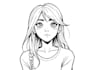 draw simple black and white illustration