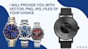 realistic watch design and vector dial design