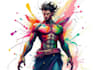 draw a digital abstract art illustration
