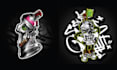 create custom skull skeleton graffiti  logo