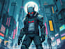 create scifi or cyberpunk character artwork