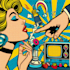 draw a retro pop art roy lichtenstein style