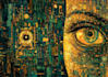 make a cyberpunk futuristic city art