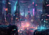 create a cyberpunk city