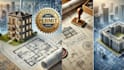 draw and stamp 2d floor plan blueprint for permit in the USA