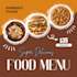 create amazing design food menu and resturant
