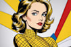 draw pop art portrait in roy lichtenstein style
