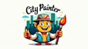 create outstanding city painter logo with express delivery