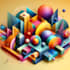 create abstract geometric digital art