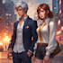 make a anime couple character art anime style