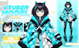 design your live2d model and rig for vtuber in anime style