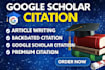 increase and backdate google scholar citation using researchgate and journal