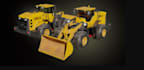 craft 3d farm machineries model, tractor, excavator, cad design, 3d solidworks