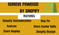 remove powered by shopify link from your store footer add favicon fix bug