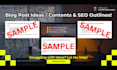generate 10 blog post ideas with SEO friendly outlines
