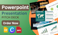 do powerpoint presentation and investor pitch deck design