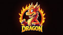 do dragon mascot fire logo for you with new concept
