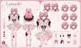 create anime vtuber character reference sheet art design vtuber oc ref sheet