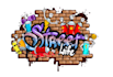 design graffiti font logo and illustration