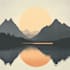 create minimalist landscape illustrations and posters
