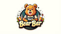 create awesome bear bar logo with free source file