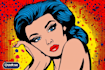 draw a retro pop art roy lichtenstein style