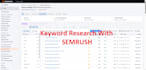 do semrush keyword research with specific intent, location and competitor