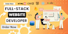 do website development as full stack web developer, front end, backend developer