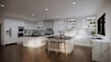 renovate 3d scandinavian house, modern bedroom, 3d visualization, kitchen design